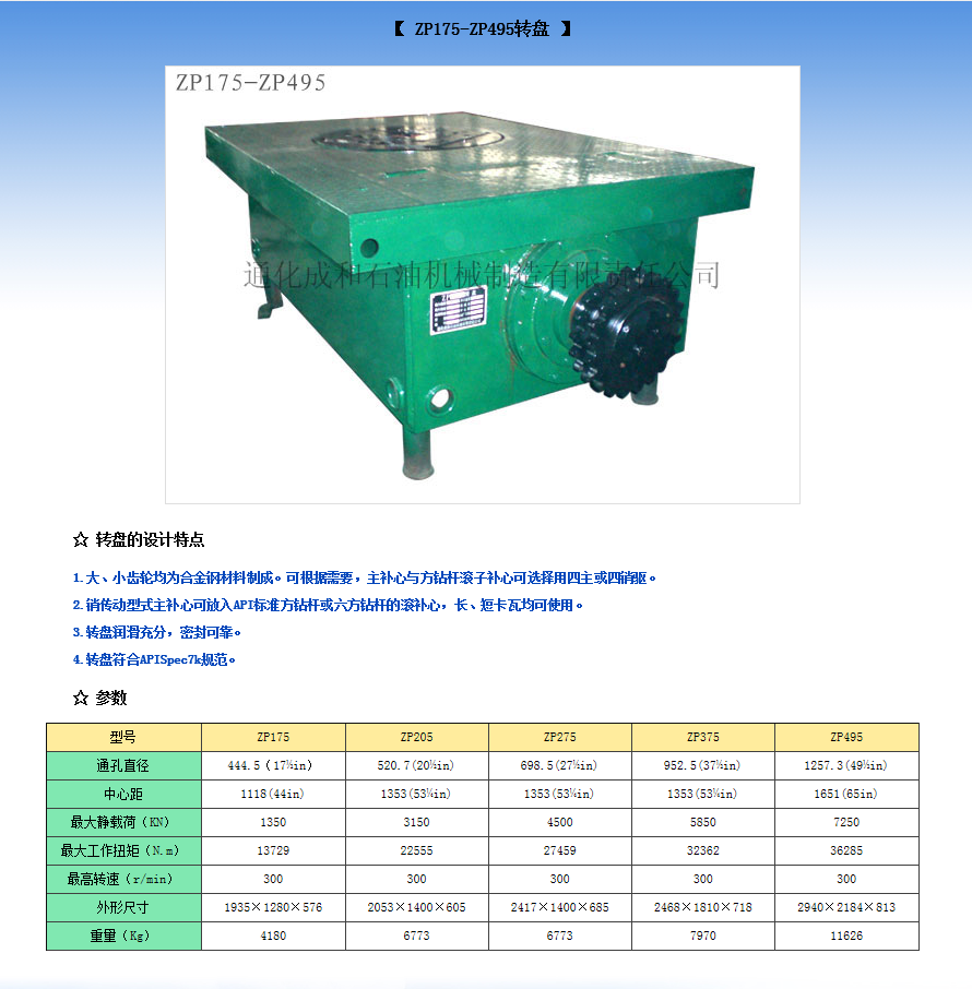 ?ZP175-ZP495轉(zhuǎn)盤(pán)